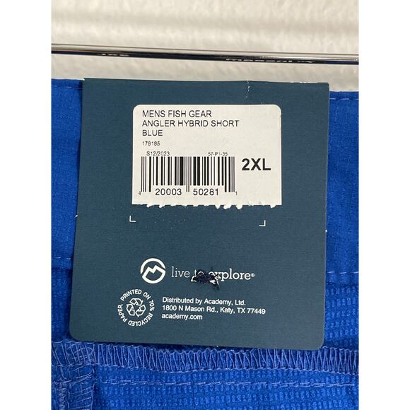 NWT Magellan Outdoors Men's Pro Fish Angler Hybrid Shorts 7" Blue XXL - Picture 9 of 10